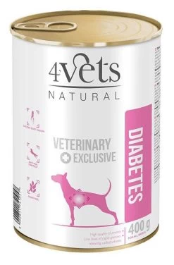 4Vets Dog Diabetes 400g X6 -L'effet animalerie de la maison. fre pl 4Vets Dog Diabetes 400g 26036 1