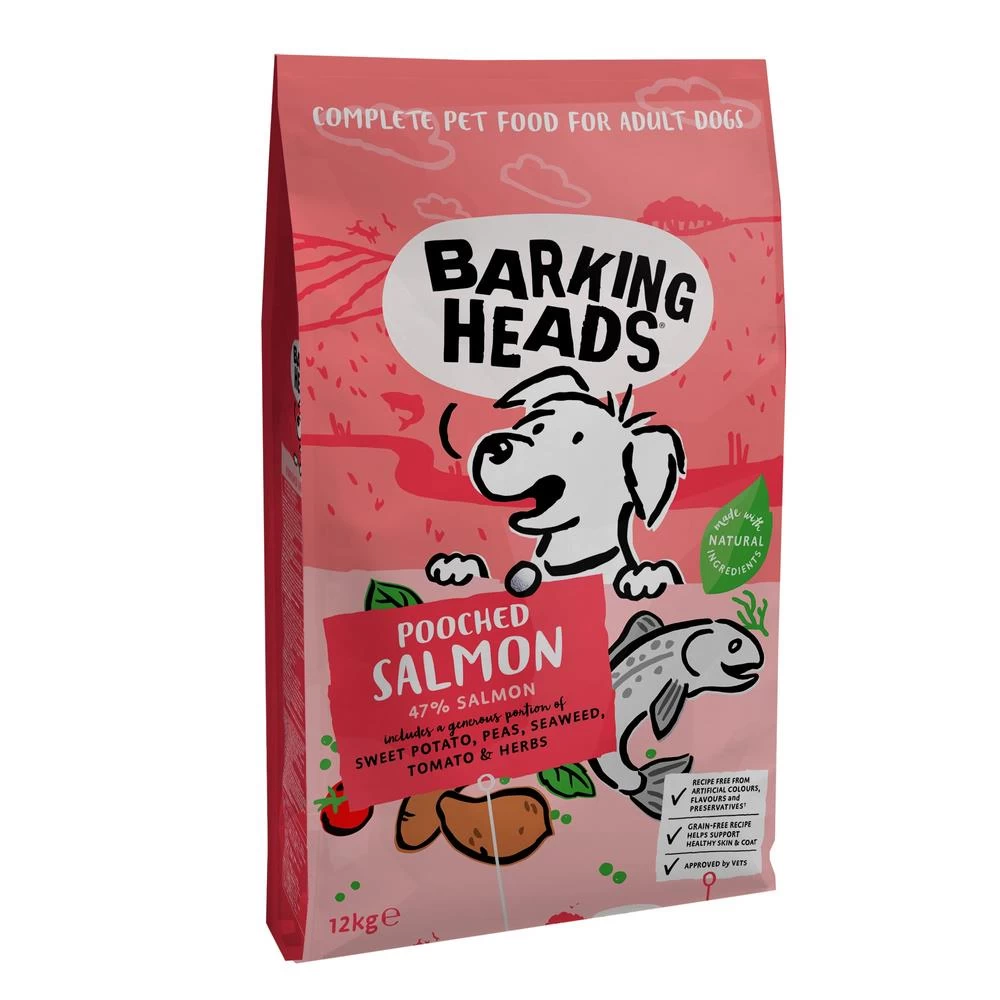 Barking Heads Pooched Saumon Pour Tous Les Chiens Adultes 12kg 3 Barking Heads Pooched Saumon Pour Tous Les Chiens Adultes 12kg