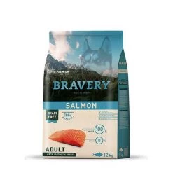 Bravery Adulte Sans Grains Moyen Grand Saumon 12kg