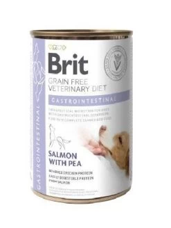 Brit Grain Free Veterinary Diet Dog Gastrointestinal Avec Saumon Et Pois 400g X12 -L'effet animalerie de la maison. fre pl Brit Grain Free Veterinary Diet Dog Gastrointestinal avec saumon et pois 400g 21503 1