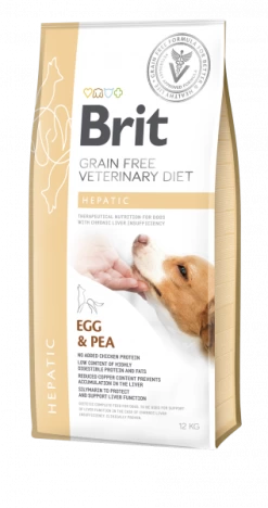 Brit Grain Free Veterinary Diet Dog Hepatic Oeufs Et Pois 2kg