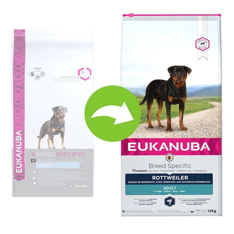 EUKANUBA Breed Specific Rottweiler 12kg 4 EUKANUBA Breed Specific Rottweiler 12kg – Image 2