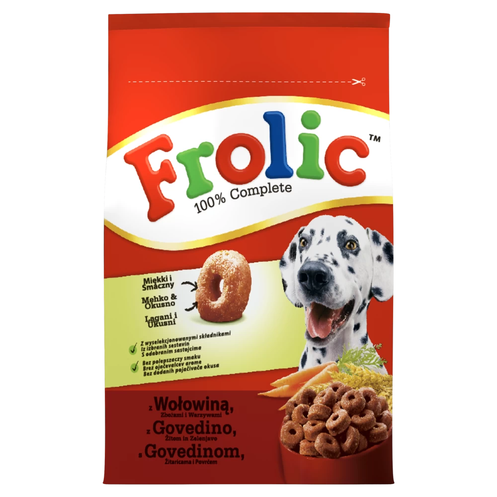 FROLIC Croquettes Pour Chiens Au Bœuf, Légumes Et Céréales 2,8kg 4 FROLIC Croquettes Pour Chiens Au Bœuf, Légumes Et Céréales 2,8kg – Image 2