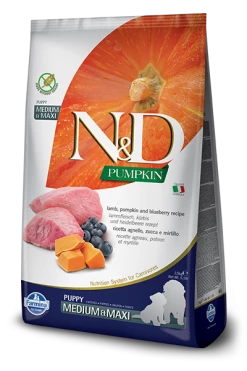 Farmina N&D Pumpkin Grain Free Canine Puppy Medium&Maxi Lamb&Blueberry 2,5kg