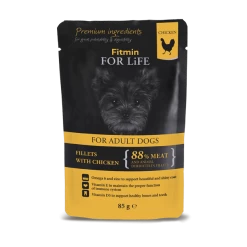 Fitmin Dog For Life Adult Poulet Et Jambon En Gelée 85g X 12