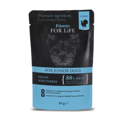 Fitmin Dog For Life Junior Dinde En Sauce 85g X 12