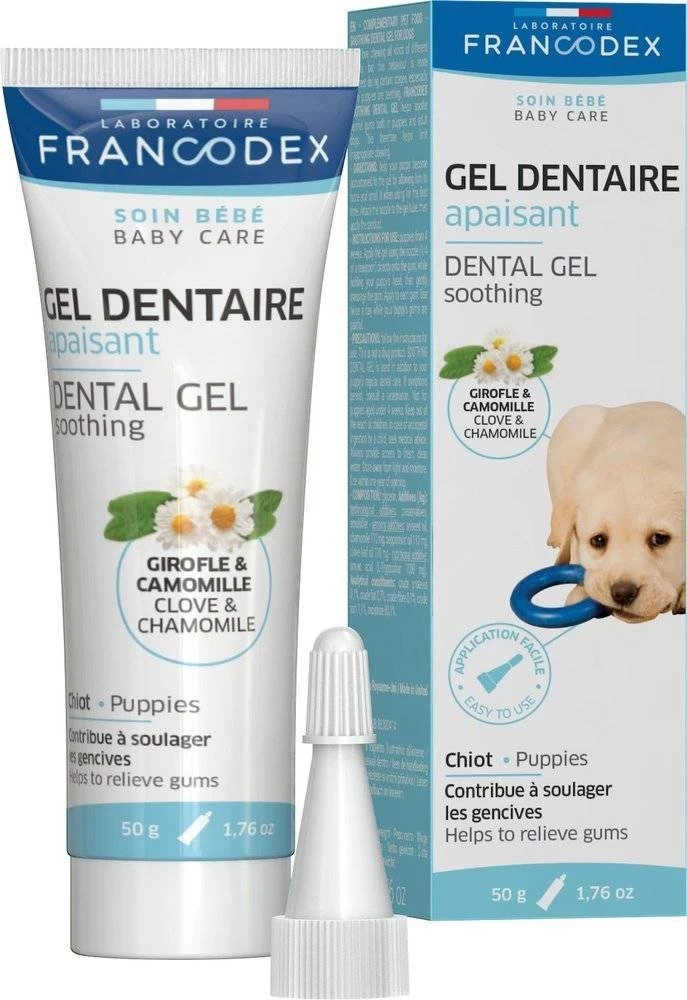 Francodex Gel Dentaire Apaisant Pour Chiots 50g 3 Francodex Gel Dentaire Apaisant Pour Chiots 50g
