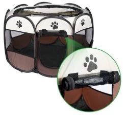 LODGE PLIANT POUR CHAT - MARRON 91x91x58cm -L'effet animalerie de la maison. fre pl LODGE PLIANT POUR CHAT MARRON 91x91x58cm 21463 6