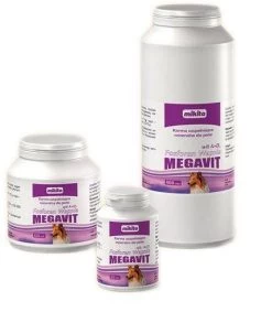 MIKITA MEGAVIT Calcium Phosphate + Vitamine A+D3 - Supplément De Vitamines Et Minéraux Pour Chiens 400 Comprimés