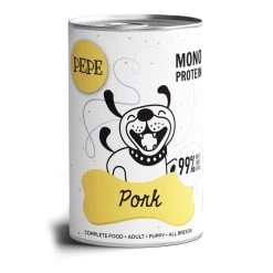 PEPE MONO PROTEIN Porc 5x400g+1 GRATIS !!! -L'effet animalerie de la maison. fre pl PEPE MONO PROTEIN Porc 400g 26579 1