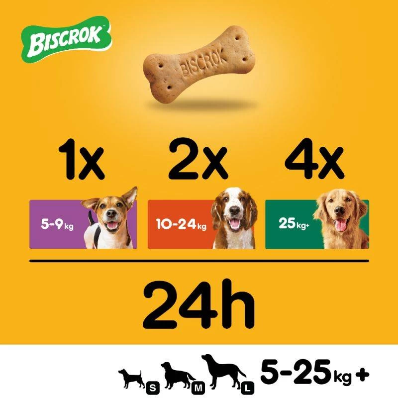Pedigree Biscrok Biscuits Pour Chiens Adultes Sous Forme D'os Avec De L'agneau, Du Poulet Et Du Bœuf 500g X2 6 Pedigree Biscrok Biscuits Pour Chiens Adultes Sous Forme D'os Avec De L'agneau, Du Poulet Et Du Bœuf 500g X2 – Image 4