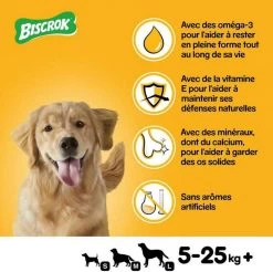 Pedigree Biscrok Biscuits Pour Chiens Adultes Sous Forme D'os Avec De L'agneau, Du Poulet Et Du Bœuf 500g X2 9 Pedigree Biscrok Biscuits Pour Chiens Adultes Sous Forme D'os Avec De L'agneau, Du Poulet Et Du Bœuf 500g X2 -L'effet animalerie de la maison. fre pl Pedigree Biscrok Biscuits Pour chiens adultes sous forme dos avec de lagneau du poulet et du boeuf 500g x2 30143 6