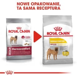 ROYAL CANIN CCN Medium Dermacomfort 12kg Nourriture Sèche Pour Chiens Adultes, De Race Moyenne, à La Peau Sensible Et Sujette Aux Irritations