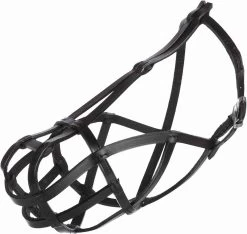 TRIXIE MUSELIÈRE EN CUIR, TAILLE. L, 27/23 CM, NOIR