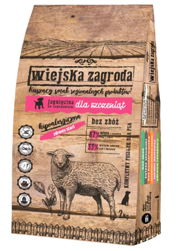 Wiejska Zagroda Agneau Aux épinards 10kg (5x2kg) (pour Chiots)+ Surprise Gratuit Pour Votre Chien 3 Wiejska Zagroda Agneau Aux épinards 10kg (5x2kg) (pour Chiots)+ Surprise Gratuit Pour Votre Chien